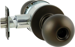 6-Line Storeroom Knob Lock, B Knob, 2-3/4in Backset, 808 ANSI Strike, Less Cylinder, 613E/US10BE Dark Oxidized Satin Bronze