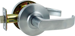 Grade 2 Passage Curved Lever, ANSI Strike (4-7/8in x 1-1/4in), 2-3/4in Backset, 626/US26D Satin Chrome