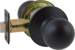 Grade 2 Passage Ball Knob, ANSI Strike (4-7/8in x 1-1/4in), 2-3/4in Backset, 613/US10B Oil Rubbed Bronze