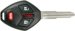 Mitsubishi 3 Button Remote Head Key
