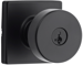 Pismo Entry Knob, Square Rose, KW1 SmartKey, Keyed Alike 3, 6-Way Adjustable Latch 2-3/8in-2-3/4in Backset, Grade 2, 622/514 Matte Black