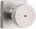 Pismo Privacy Knob, Square Rose, 6-Way Adjustable Latch 2-3/8in-2-3/4in Backset, Grade 2, 619/US15 Satin Nickel