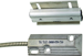 Overhead Commercial Door, Floor Mount Magnetic Contact 3.5in Long, Switch Set with 36in Stainless Steel Armored Cable, Gap Up to 2.5in, Reed Form A, Closed Loop (N/O), Extruded Aluminum