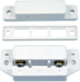 2-1/2in Long Commercial Surface Mount Magnetic Contact Switch Set, Standard Gap 1in and 5/8in on Steel, Side Terminals and Cover, Closed Loop (N/O), White