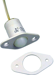 Short Roller Ball Contact Switch with Screw Down Flange, Contact with 360 Degree of Ball Access, 12in Leads, Closed Loop (N/O), White