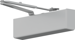 Heavy Duty Surface Door Closer, Regular Arm with Parallel Arm Bracket, Full Plastic Cover, Cast Aluminum, Adjustable Sizes 1-6, Double Heat-Treated Pinion, Through Bolt, Wood & Machine Screws, ADA, UL, Grade 1, 689/SP28 Painted Aluminum