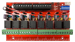 Power Relay Module, 8 Lock Outputs, 8 Access Control Inputs, 12/24VDC, Fused 3 Amp Per Output, UL
