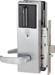 Basis G Magnetic Stripe Mortise Lock, Left Hand, Curved Lever, Key Override Sensor, Extended Life Battery, Track 3, 626/US26D Satin Chrome