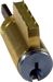 Key-in-Lever Cylinder, 6-Pin C Keyway KD, AL and ALX 50, 53, 80 Function, 606/US4 Brushed Brass
