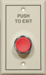 Red Push to Exit Button, Form C, Single Gang