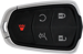 Cadillac 5 Button Prox Fob L,U,P,RS,T