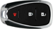 GM 3 Button Prox Fob L,U,P