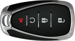 Chevy 4 Button Prox Fob Fob L,U,P,RS