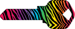 Happy Keys Rainbow Zebra