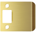 2.5in x 2-1/4in Extended Full Lip Strike, 605/US3 Polish Brass