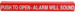 Value Series Pushpad Wrap for 36in Exit, Red Sign - Push to Open Alarm Will Sound