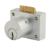 1-1/8in Deadlatch Drawer Lock, Schlage C, Keyed Alike to 101, 1-1/8in Barrel Diameter, Grade 1, 626/US26D Satin Chrome