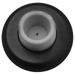Wall Stop-Concave Wrought, 2-1/2in Diameter x 1in Projection, BSP Black Suede Powder Coat