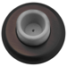 Wall Stop-Concave Wrought, 2-1/2in Diameter x 1in Projection, 613E/US10BE Dark Oxidized Satin Bronze