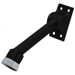 5in Kickdown Holder, Solid Cast Brass with Rubber Bumper, BSP Black Suede Powder Coat