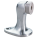 Goose Neck Floor Stop, 1-5/8 x 2-3/4in Base x 2-3/4in High, Solid Cast Brass with Rubber Bumper, 626/US26D Satin Chrome