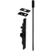 Manual Flush Bolt with 12in Extension Rod, for Metal Doors, Fire Rated 3 Hours, Face Plate Size 1in x 6-3/4in, BSP Black Suede Powder Coat