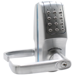 90 User Electronic Keypad Lever Lock, 630/BS Brushed Stainless Steel