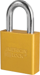 Padlock 1-1/8in Shackle Aluminum Yellow
