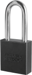 Padlock 2in Shackle Aluminum Black