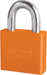 Padlock 1-1/8in Shackle Aluminum Orange