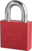 Padlock 1-1/8in Shackle Aluminum Red