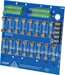 Power Distribution Board Module Board Only, Converts 1 Input: to 16 Fused Outputs @ 2.5 Amp, Input: 12/24VDC @ 10 Amp or 24/28VAC @ 12 Amp, LED Visual Indicators