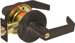 24VDC Electric Storeroom Clutched Lever Lockset, EL Electric Locked, Fail-Safe, Marks C Keyway, 6 Pin, 2-3/4in Backset, ANSI Strike, Grade 1, 613/US10B Dark Bronze