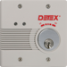 Gray Exit Alarm, Flush Wall Mount , 100DB, AC/DC Hardwired with Optional 9VDC Battery Backup
