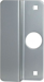 Latch Protector for Aluminum Entry Door, 1-1/8in Offset, 1-1/8in Backset, 1-7/16in Diameter Hole Fits Over Cylinder, 6.5in x 2-5/8in, SL Silver Coated