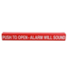 Value Series Pushpad Wrap for 48in Exit, Red Sign - Push to Open Alarm Will Sound