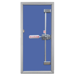 Deadbolt Exit Lock, 4 Point (3 Moving, Fixed Hinge-Side Bolt), Depressing the Paddle Retracts All Deadbolts, Pulling the Paddle Locks the Deadbolts, Single Door Manual Relock No Alarm