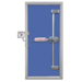 Deadbolt Exit Lock, 4 Point (3 Moving, Fixed Hinge-Side Bolt), Depressing the Paddle Retracts All Deadbolts, Pulling the Paddle Locks the Deadbolts, Single Door Self Locking with Battery Alarm