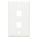 Faceplate 2 Keystone (25 Pack) - White