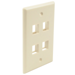 Faceplate 4 Keystone (25 Pack) - Ivory