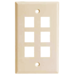 Faceplate 6 Keystone (25 Pack) - Ivory