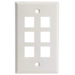 Faceplate 6 Keystone (25 Pack) - L. Almond