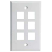 Faceplate 6 Keystone (25 Pack) - White