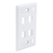 Faceplate 4 Keystone (EA) - White