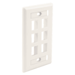 Faceplate 6 Keystone (EA) - Light Almond