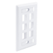 Faceplate 6 Keystone (EA) - White