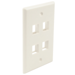 Faceplate 4 Keystone (25 Pack) - L. Almond