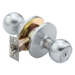 Office Knob Lock, SFIC Prep, Less Core, 2-3/4in Backset, Round Knob with C Rose (2-9/16in Diameter), T-Strike (2-3/4in x 1-1/8in), Grade 2, 626/US26D Satin Chrome