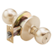 Passage Knob Lock, 2-3/4in Backset, Round Knob with C Rose (2-9/16in Diameter), T-Strike (2-3/4in x 1-1/8in), Grade 2, 612/US10 Satin Bronze