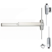Chexit Delayed SVR Grooved Surface Vertical Rod Exit Device, 15 Second Delay, Audio Alarm, Includes 2 RGO Rod Guards, Exit Only No Trim, 36in x 84in, No Dogging, Grade 1, 626/US26D Satin Chrome